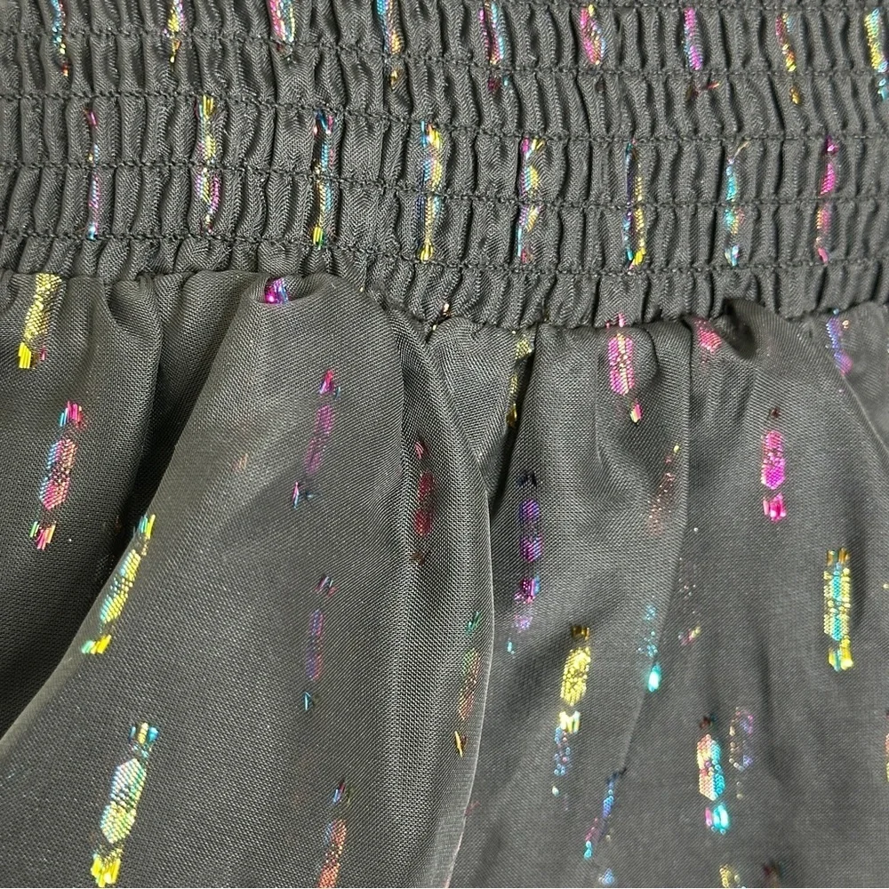 Amanda Uprichard Black Ruffled Skirt with Colorful Accents NWT small